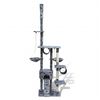 Cat Tree Scratching Post 87" - 94" 1 Condo Gray with Paw Prints