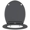 vidaXL Toilet Seat Anthracite 17.91 x 14.76 x 1.50 in Duroplast