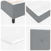 vidaXL LED Box Spring Bed Light Grey 39.37 x 78.74 in Fabric