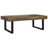 vidaXL Coffee Table Dark Brown and Black 47.2x23.6x15.7" MDF and Iron