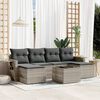 vidaXL Garden Sofa Set Light Grey, Dark Grey PE Rattan 7-piece set