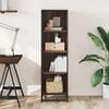 vidaXL Book Cabinet Brown Oak Engineered wood, Metal Medium Book Cabinet