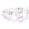 vidaXL Greenhouse White Polyethylene (PE) Large UV-resistant materials