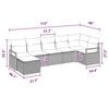 vidaXL Sofa Set with Cushion 7 pcs Black Synthetic: Poly Rattan