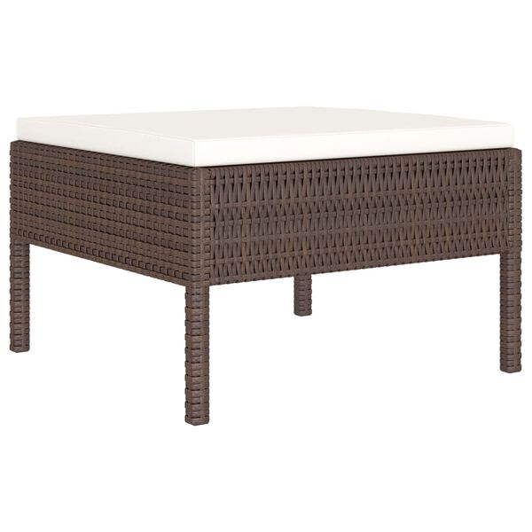 vidaXL Patio Furniture Set Brown PE rattan Large Modular