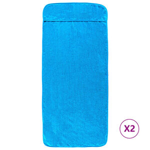 vidaXL Beach Towel Set of 2 Turquoise 84% Cotton, 16% Polyester