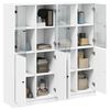 vidaXL Bookcase White Engineered wood Medium Bookcase Rectangular