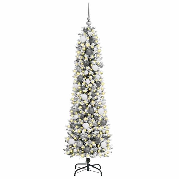 vidaXL Artificial Christmas Tree with 300 LEDs White 70.87 in