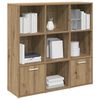 vidaXL Cabinet Artisan Oak Engineered Wood Medium Bookshelves