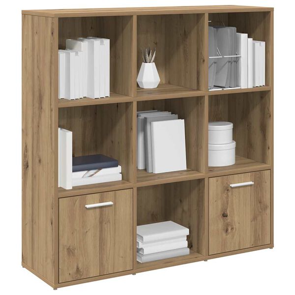 vidaXL Cabinet Artisan Oak Engineered Wood Medium Bookshelves