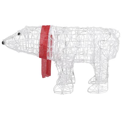 vidaXL Christmas Light Decoration Bear 45 LEDs 28"x7.9"x15" Acrylic