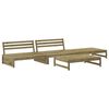 vidaXL Garden Lounge Set Brown Impregnated pine wood 4 Piece Lounge Set