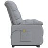 vidaXL Massage Chair Light Grey Fabric (100% polyester), Wood, Metal