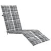 vidaXL Patio Deck Chair Grey Solid Acacia wood, 100% polyester Medium