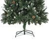 vidaXL Christmas Tree Green and White PVC, Iron, Plastic Large