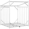 vidaxL Firewood Rack with Rain Cover 39.6"x31.7"x43.5" Galvanized Steel