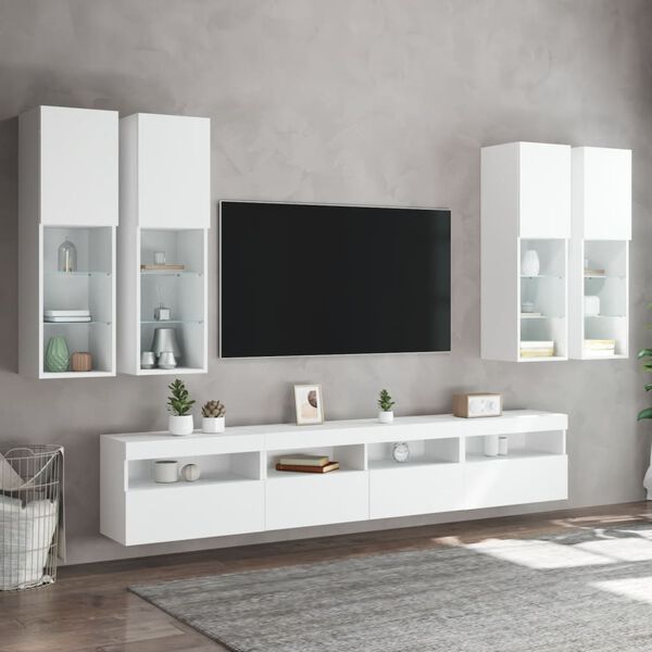 vidaXL TV Wall Cabinet Set TV Cabinet Set Rectangular Modern