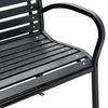 vidaXL Twin Patio Bench Black 90.9" Steel and WPC