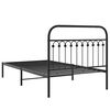 vidaXL Bed Frame Black Steel Twin Bed Frame Rectangular Twin Bed