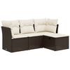 vidaXL Garden Sofa Set Brown
