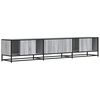 vidaXL TV Cabinet Gray Sonoma Engineered Wood, Metal Large TV Cabinet