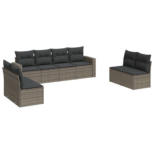 vidaXL Garden Sofa Set Grey