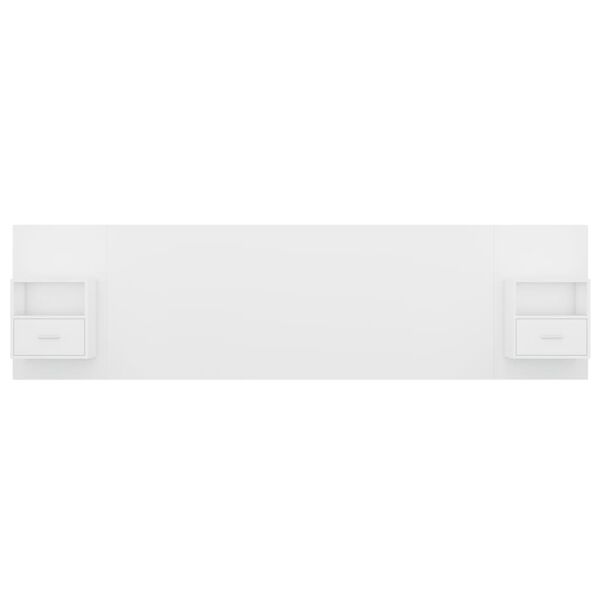vidaXL Bed Headboard With Cabinet White Manufactured wood Large