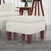 vidaXL Stool Cream Velvet (100% polyester), rubber wood