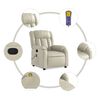 vidaXL Massage Recliner Chair Cream Faux leather Large