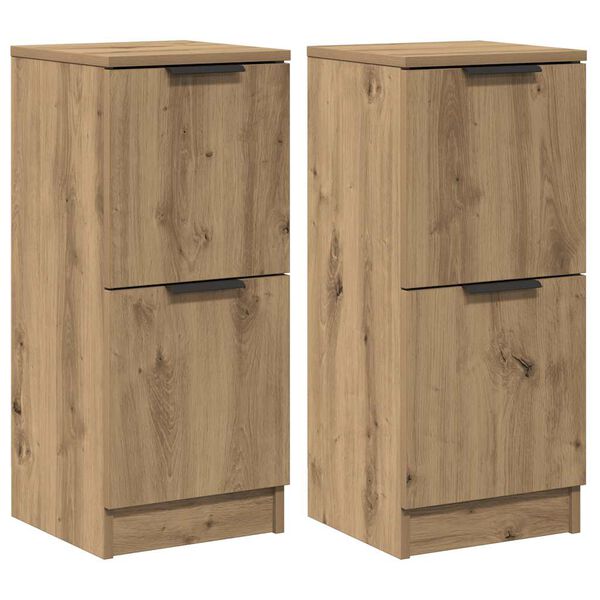 vidaXL Sideboard Set of 2 Artisan Oak Engineered Wood Small Sideboard