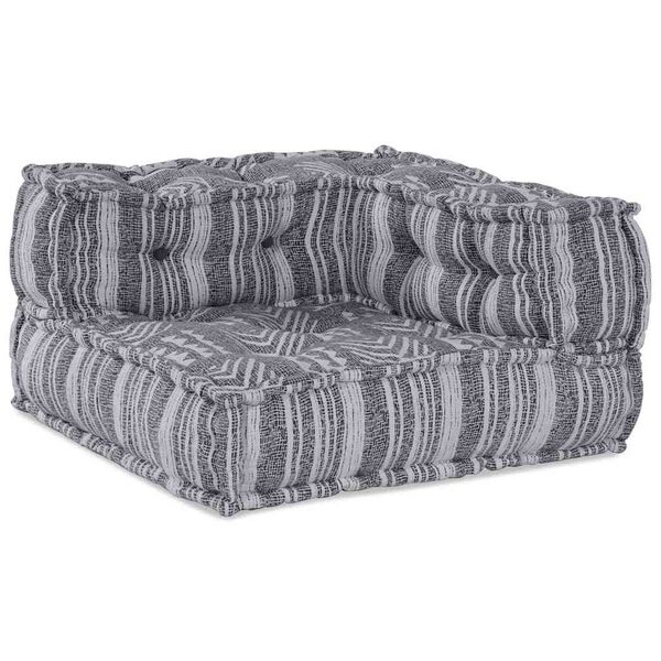 vidaXL Modular Corner Sofa Grey Print 27.56 x 27.56 x 22.05 in Fabric