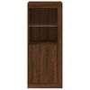 vidaXL Sideboard Brown Oak Engineered wood, Glass Standard Sideboard
