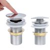 vidaXL Push Drain without Overflow Function Chrome 2.5x2.5x3.6"