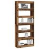 vidaXL Book Cabinet Old Wood 31.50 x 11.81 x 77.95 in Engineered Wood