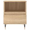 vidaXL Bedside Cabinet Set of 2 Sonoma oak Engineered wood, metal Medium