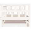 vidaXL Daybed With Trundles White Solid pine wood 31.5 x 79 in