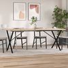 vidaXL Dining Table Natural Wood Solid Pine Wood Large Durable