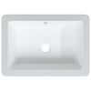 vidaXL Bathroom Sink White 18.3x13.8x7.1" Rectangular Ceramic