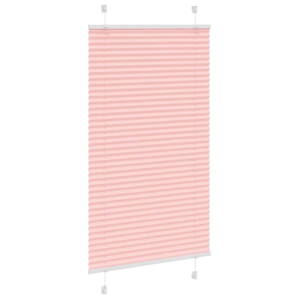 vidaXL Pleated Blind Pink 100% Polyester 75 x 150 in Adjusts for Comfort