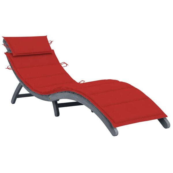 vidaXL Sun Lounger Gray
