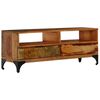 vidaXL Tv Stand Multicolour Solid reclaimed wood and metal Medium