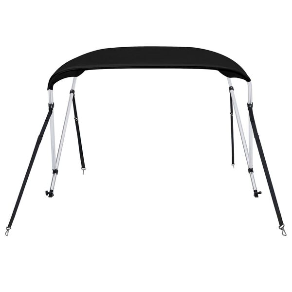vidaXL 2-bow Bimini Top Black 70.9x51.2x43.3"