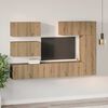 vidaXL TV Cabinet Set Wall-mounted 6 pcs Artisan Oak Engineered Wood
