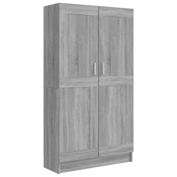 vidaXL Book Cabinet Grey Sonoma Engineered Wood Tall Book Cabinet