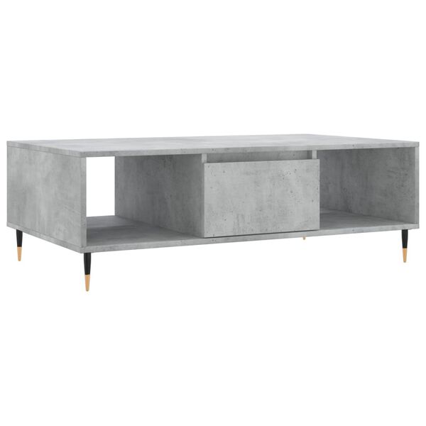 vidaXL Coffee Table Concrete Grey Engineered Wood, Iron Medium