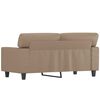 vidaXL 2-seater Sofa Cappuccino Faux leather, metal, textilene 2-seater