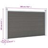 vidaXL Garden Fence WPC 70.9"x41.3" Gray