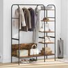 vidaXL Clothes Rack Brown Oak 47.24 x 17.32 x 62.99 in Engineered Wood