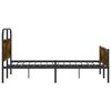 vidaXL Bed Frame Sonoma oak Steel and engineered wood 53.1x74.8 in