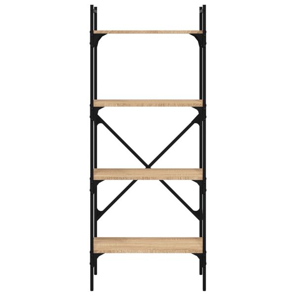 vidaXL Bookcase Sonoma oak Engineered wood, steel Large Bookcase